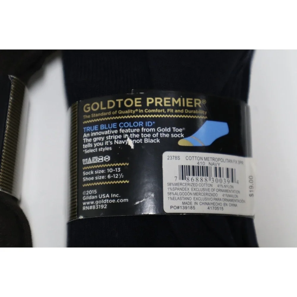 Gold‎ Toe Men's Dress Socks Bundle of 2 3packs - Navy - Brown - Size 10-13